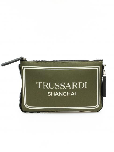 TRUSSARDI CITY POCKET Pochette a mano shanghai green - Borse Donna