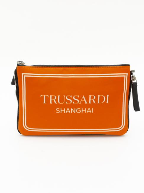 TRUSSARDI CITY POCKET Pochette a mano shanghai orange - Borse Donna