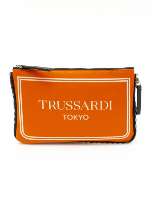 TRUSSARDI CITY POCKET Pochette a mano tokyo orange - Borse Donna