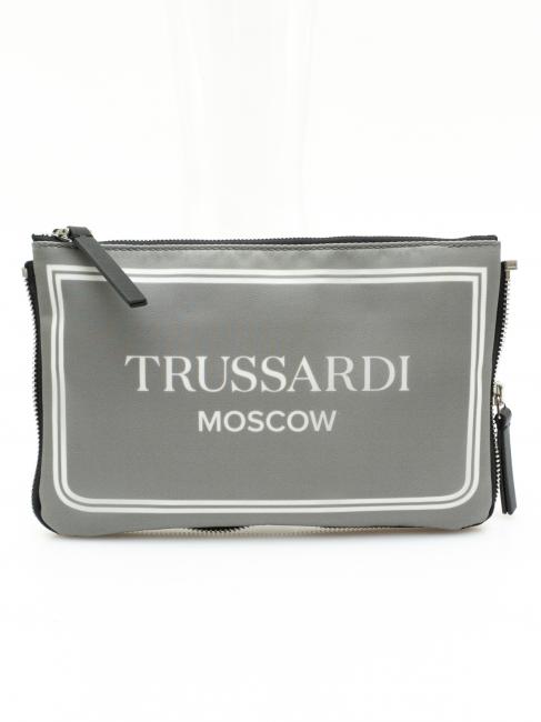 TRUSSARDI CITY POCKET Pochette a mano moscow grey - Borse Donna