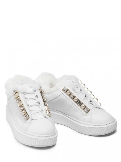 GUESS haya2 sneaker 4,5cm Padded collar sneakers white - Scarpe Donna