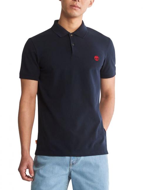 TIMBERLAND MERRYMEETING RIVER Polo in cotone stretch dark sapphire - Polo Uomo