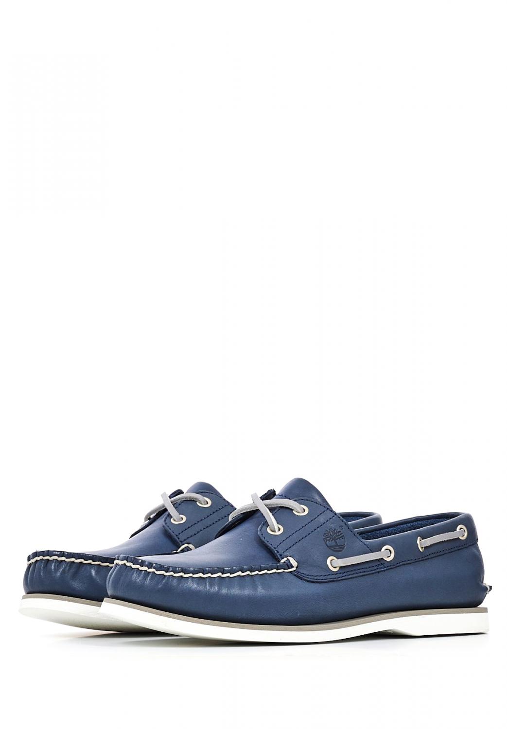 Timberland Classic Boat 2 Eye Scarpe Da Barca In Pelle Dark Denim -  Acquista Su Le Sac!