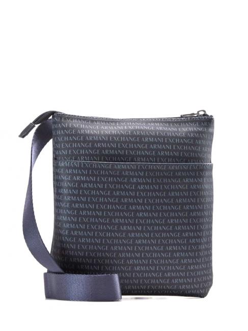 Armani Exchange Borsello Logo All Over Blu Navy - Acquista Su Le Sac!