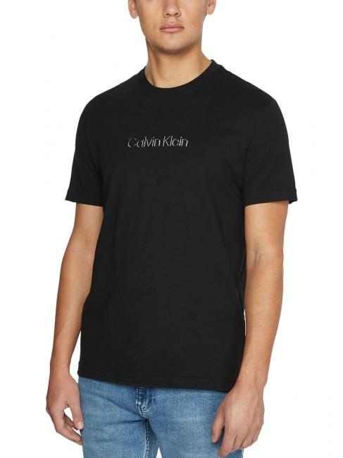 CALVIN KLEIN MULTI COLOR LOGO T-shirt in cotone Ck Black - T-shirt Uomo