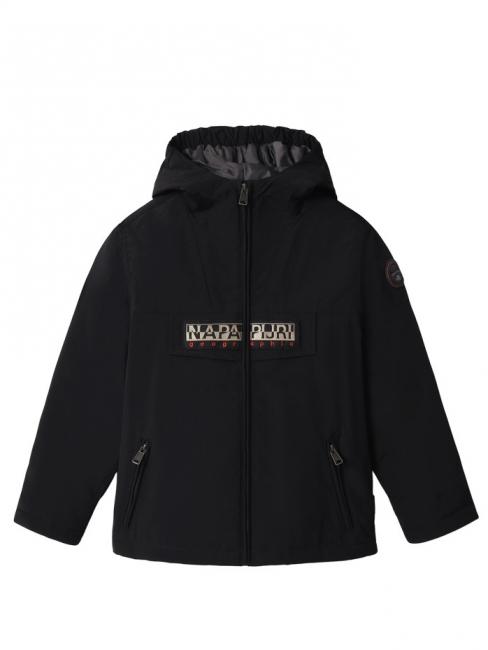 NAPAPIJRI k rainforest op giacca Jacket with zip and hood black 041 - Giacche Bambini