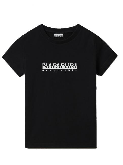 NAPAPIJRI k s-box ss tshirt cotone cotone Cotton T-shirt black 041 - T-shirt Bambino