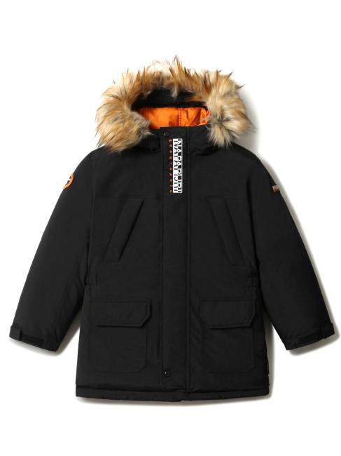 NAPAPIJRI k allin 1 giacca Hooded jacket black 041 - Giacche Bambini