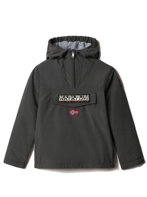 NAPAPIJRI KIDS rainforest winter giacca Windproof jacket with hood dark grey solid - Giacche Bambini