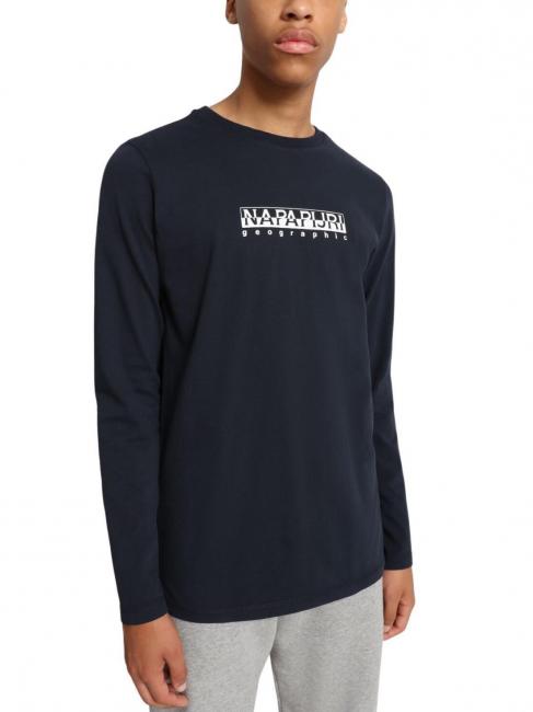 NAPAPIJRI k s-box ls tshirt cotone Long-sleeved shirt blu marine - T-shirt Bambino