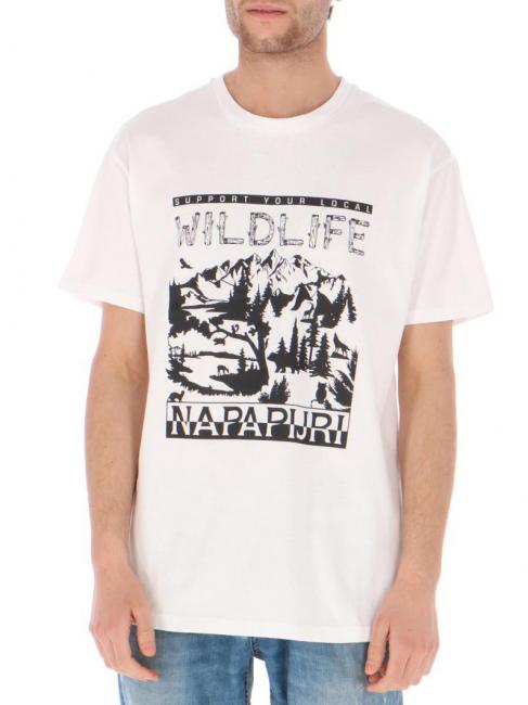 NAPAPIJRI S-LATEMAR T-shirt in cotone bright white ss - T-shirt Uomo