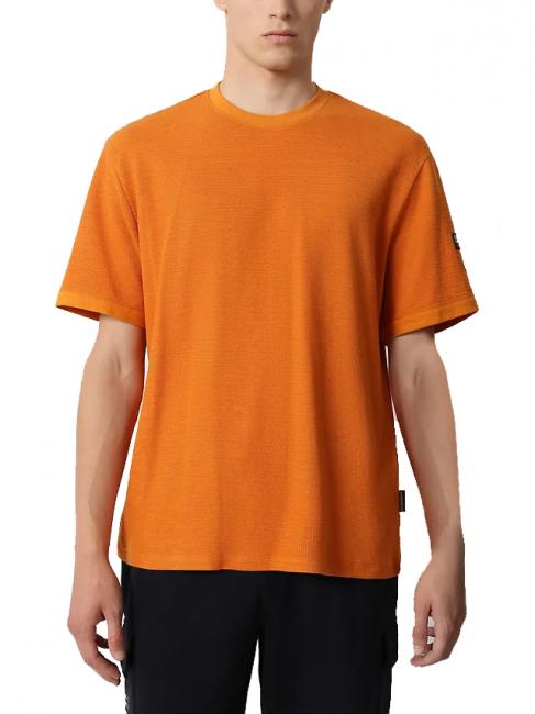 NAPAPIJRI SIRICK SS T-shirt in cotone desert ocra - T-shirt Uomo