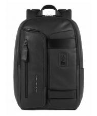 PIQUADRO W103 Zaino in pelle, porta pc 15.6" Nero - Zaini da lavoro porta PC - 1