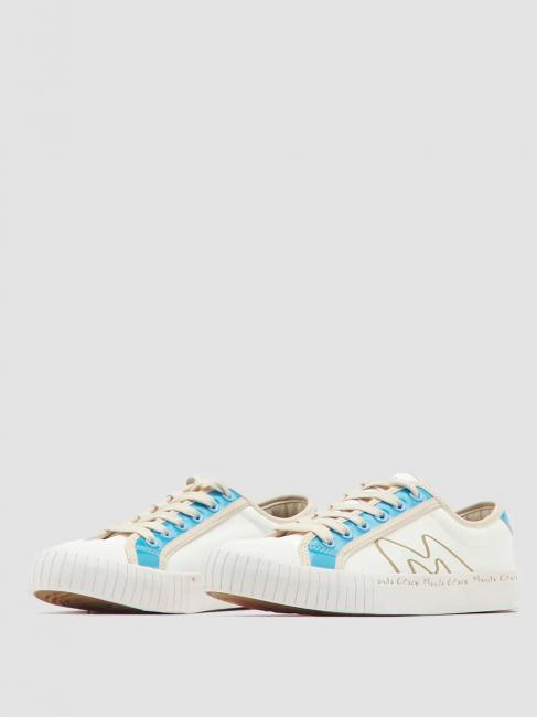 MANILA GRACE Sneaker vulcanized con suola logata Sneaker with logoed sole blue/beige - Scarpe Donna