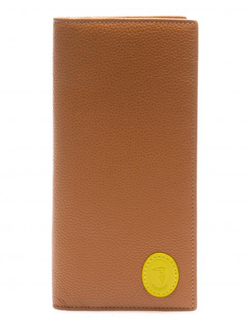 TRUSSARDI Portafoglio verticale in pelle  leather/yellow - Portafogli Uomo