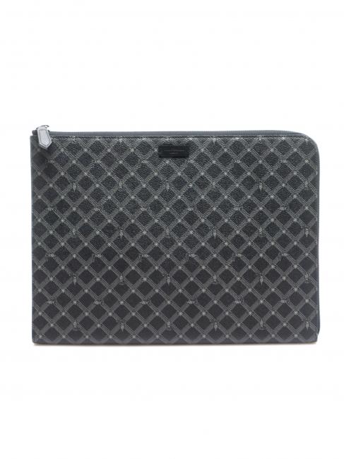 TRUSSARDI MONOGRAM ARCHITETTONICO Busta portatutto blackmulti - Porta tablet & Organizer