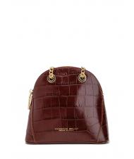 TOSCA BLU TIC-TAC MIni bag a tracolla in pelle stampa cocco rossoscuro - Borse Donna - 1