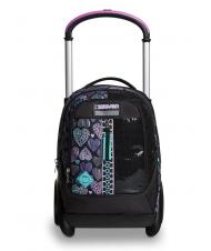 SEVEN 7.1 TYRE Patchyheart Girl Zaino Trolley Sganciabile Nero - Zaini con carrello - 1