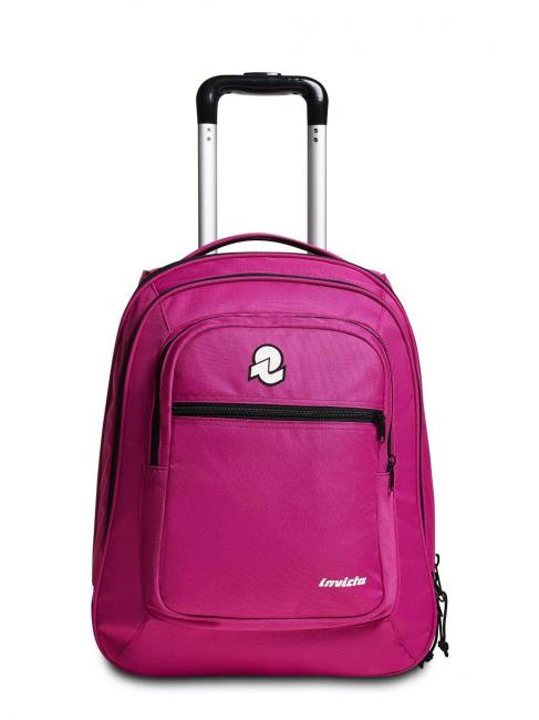 INVICTA NEW WAY NEW BUMP Plain Zaino Trolley 2 in 1 festival fuchsia - Zaini con carrello
