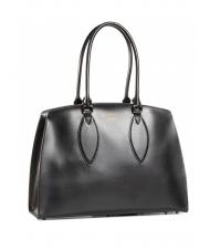 FURLA DORIS L Borsa tote in vitello avion soft double Nero - Borse Donna - 1