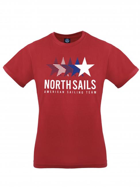 NORTH SAILS AMERICAN SAILING TEAM T-shirt in cotone rosso - T-shirt Uomo