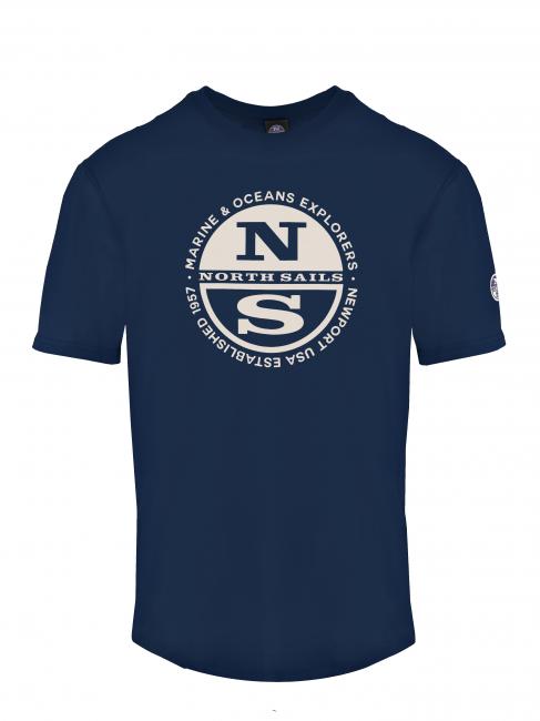 NORTH SAILS MARINE & OCEANS T-shirt in cotone blue navy - T-shirt Uomo