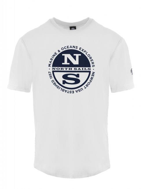 NORTH SAILS MARINE & OCEANS T-shirt in cotone bianco - T-shirt Uomo