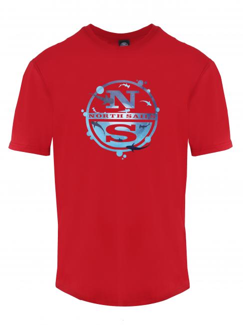 NORTH SAILS SEA LOGO T-shirt in cotone rosso - T-shirt Uomo