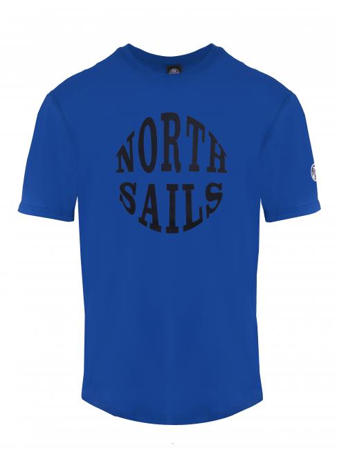 NORTH SAILS ROUND LOGO T-shirt in cotone bluette - T-shirt Uomo