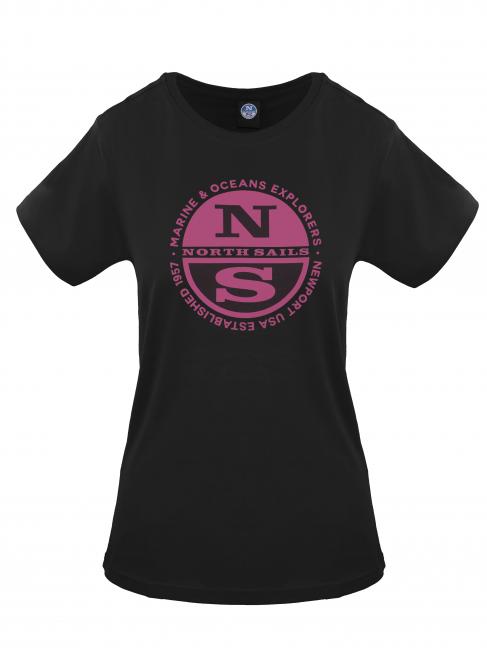 NORTH SAILS MARINE & OCEANS T-shirt in cotone nero - T-shirt e Top Donna