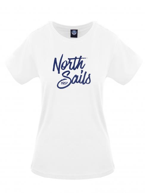 NORTH SAILS 1967 LOGO T-shirt in cotone bianco - T-shirt e Top Donna