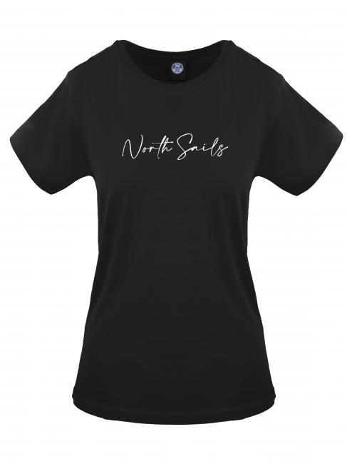 NORTH SAILS LOGO T-shirt in cotone nero - T-shirt e Top Donna