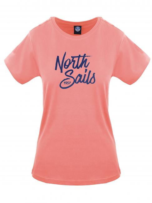 NORTH SAILS 1967 LOGO T-shirt in cotone rosa - T-shirt e Top Donna
