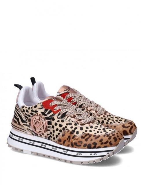 LIUJO MAXI WONDER Sneaker running leopard - Scarpe Donna