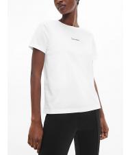 CALVIN KLEIN MICRO LOGO T-shirt in cotone, regular fit Bright White - T-shirt e Top Donna - 1