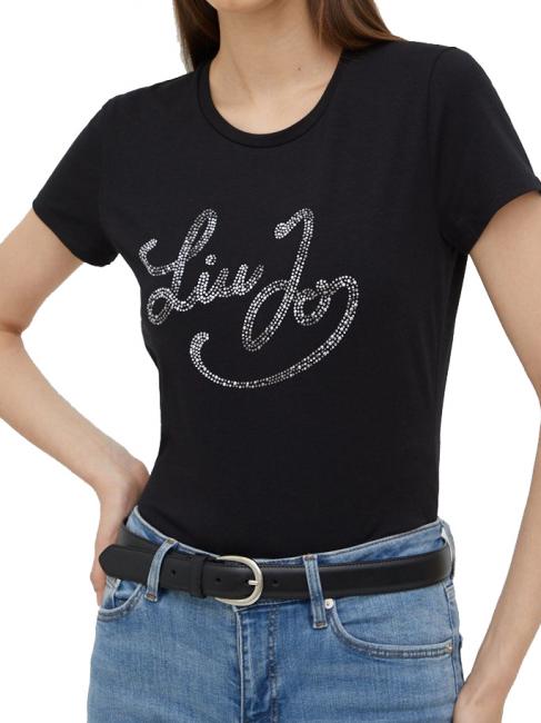LIUJO T-SHIRT  nero/crystall - T-shirt e Top Donna