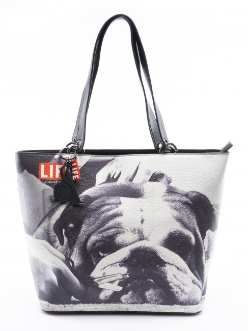 L'ATELIER DU SAC LIFE EMMA Shopping bag con tracolla dogs - Borse Donna