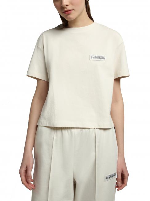 NAPAPIJRI S-MORGEN W T-shirt girocollo in cotone white whisper - T-shirt e Top Donna