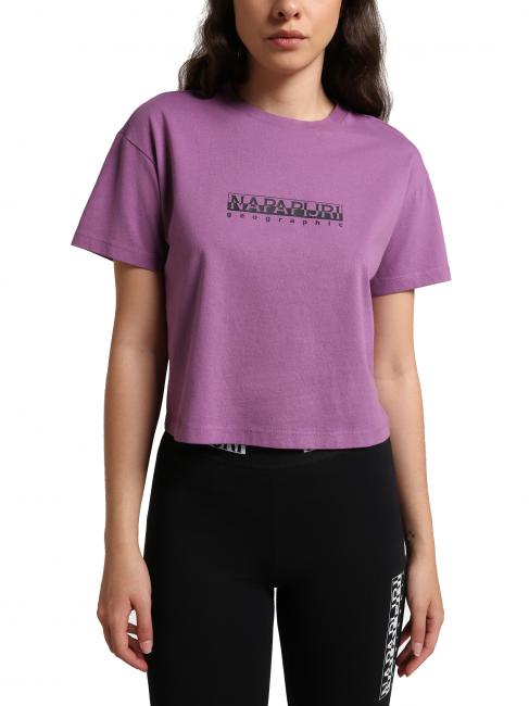 NAPAPIJRI S-BOX W CROPPED T-shirt shirt corta in cotone violet chinese - T-shirt e Top Donna
