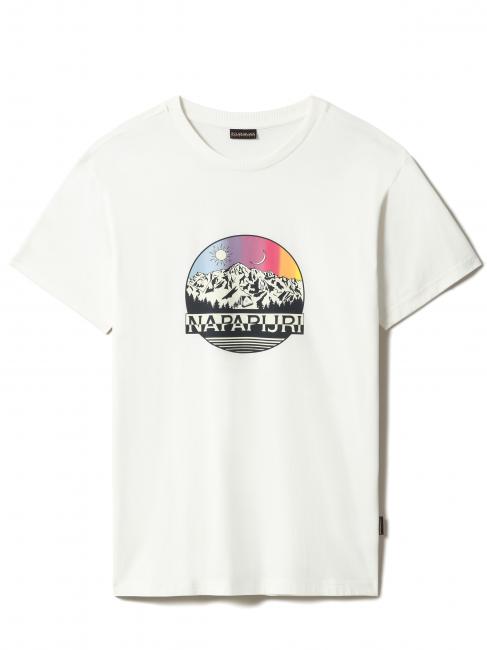 NAPAPIJRI S-QUINTINO T-shirt gircocollo in cotone con stampa white whisper - T-shirt Uomo