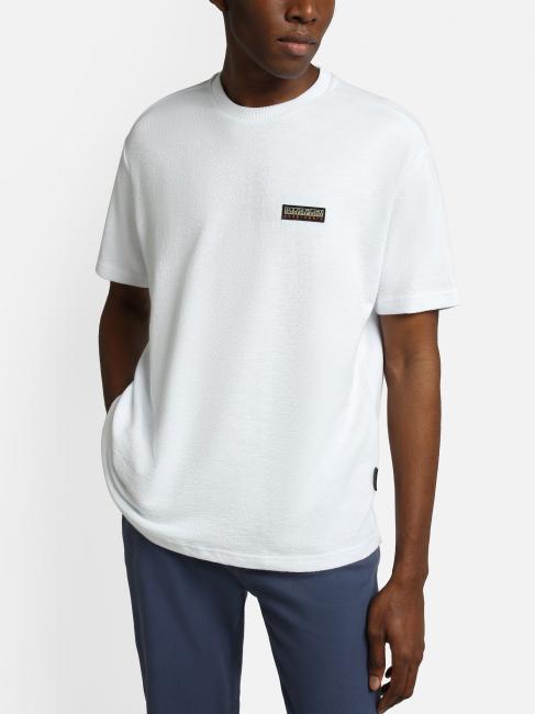 NAPAPIJRI S-MAEN SS T-shirt in cotone bright white 002 - T-shirt Uomo