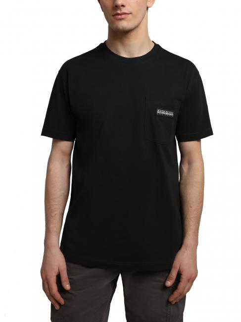 NAPAPIJRI S-MORGEX T-shirt girocollo in cotone con micro logo black 041 - T-shirt Uomo
