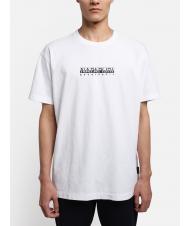 NAPAPIJRI S-BOX SS T-shirt in cotone box logo bright white 002 - T-shirt Uomo - 1