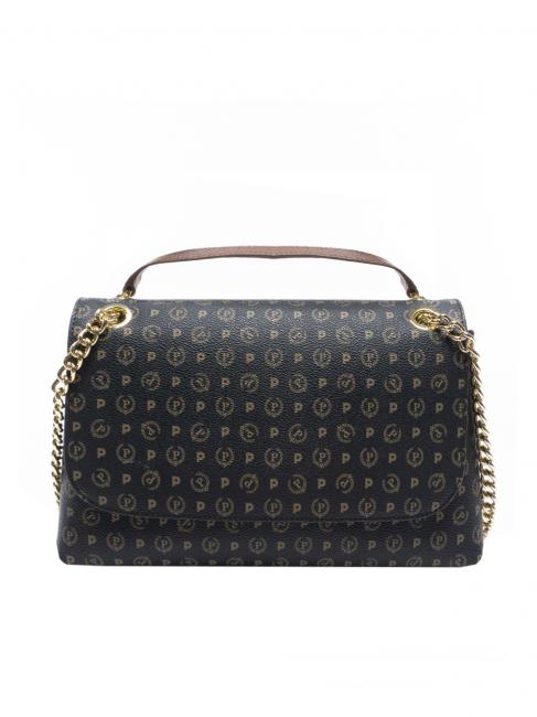 POLLINI HERITAGE Borsa a spalla media nero marrone - Borse Donna