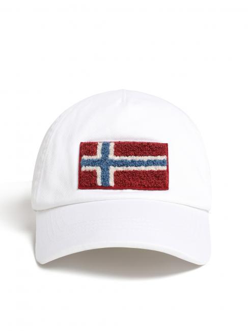 NAPAPIJRI FALIS Cappello baseball bandiera cotone bright white 002 - Cappelli