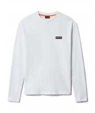 NAPAPIJRI S-MAEN Maglia manica lunga girocollo cotone bright white 002 - Maglie Uomo - 1