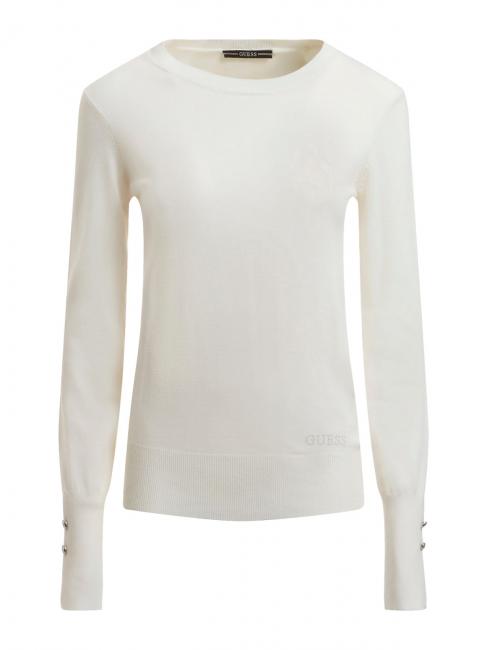 maglione donna GUESS elinor maglia girocollo CREMWHI S CREMWHI W2YR30Z2V62G012.S