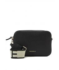 COCCINELLE TEBE Borsa a tracolla in pelle martellata Nero - Borse Donna - 1