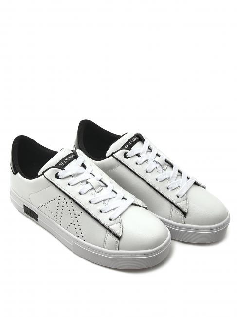 ARMANI EXCHANGE Sneaker in pelle  white+black - Scarpe Donna