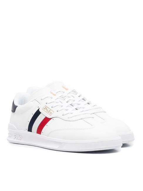 RALPH LAUREN HTR AREA Sneaker in pelle white/red/blue - Scarpe Uomo